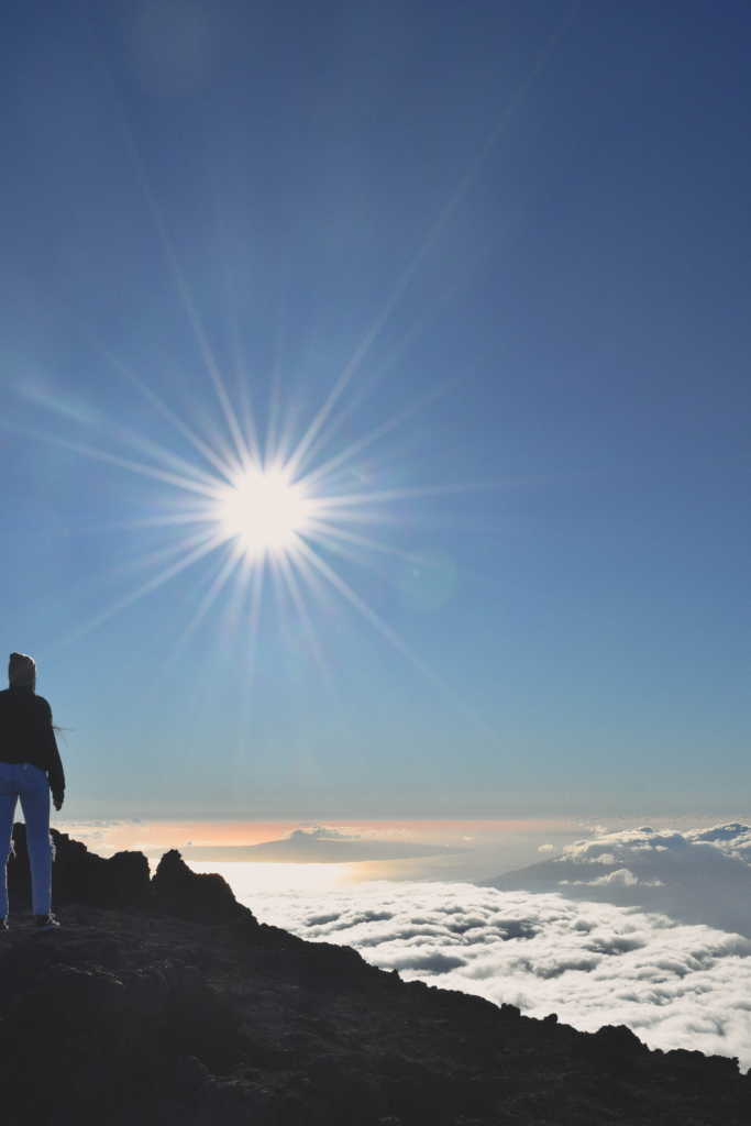 Nicole Catherine on the top of Haleakala Mountain